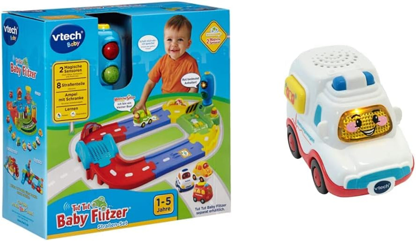 Baby 80-127804 - TUT TUT Baby Speedster - Silniční sada & 80-517004 TUT TUT Baby Speedster Ambulance Dětská hračka, vícebarevná Jucarii Bebe Naty Shop Výchozí název