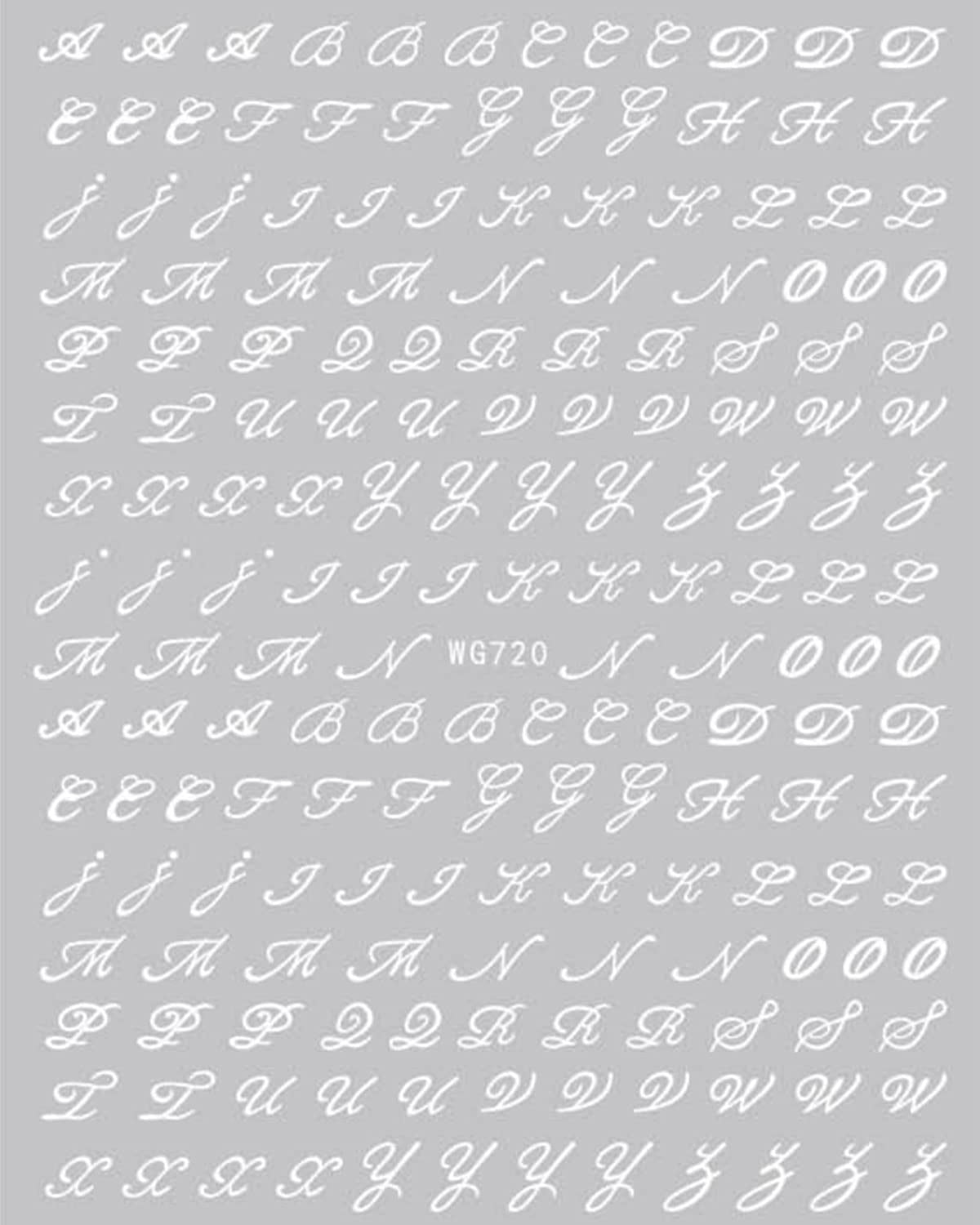 6 Blatt Nagelsticker Alte Alphabetzahlen Nagelaufkleber Selbtklebend Alte Briefe Nail Art Sticker Dekoration Nageldesign Zubehör