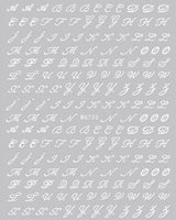6 Blatt Nagelsticker Alte Alphabetzahlen Nagelaufkleber Selbtklebend Alte Briefe Nail Art Sticker Dekoration Nageldesign Zubehör