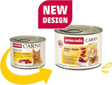 Animonda Carny Senior Mokré krmivo pro kočky s hovězím + kuřecím masem + sýrem (6 x 200 g), vlhké krmivo bez obilovin a cukru pro kočky od 7 let, s čerstvými a masitými přísadami