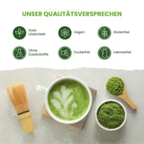 Monte Nativo Ceremonial Matcha Powder (40 g) - ideální pro matcha čaj, latté a smoothies - zelený čaj z Japonska - ceremoniální kvalita, v kovové krabičce - 100% čistý, bez lepku, jemně mletý