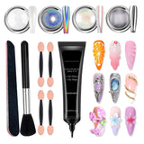 GZSY Nail Art Strasssteine ​​​​Nagel Perlen Weiß 12 Raster Nagel Charms Nageldesign Zubehör Perle Nail Art
