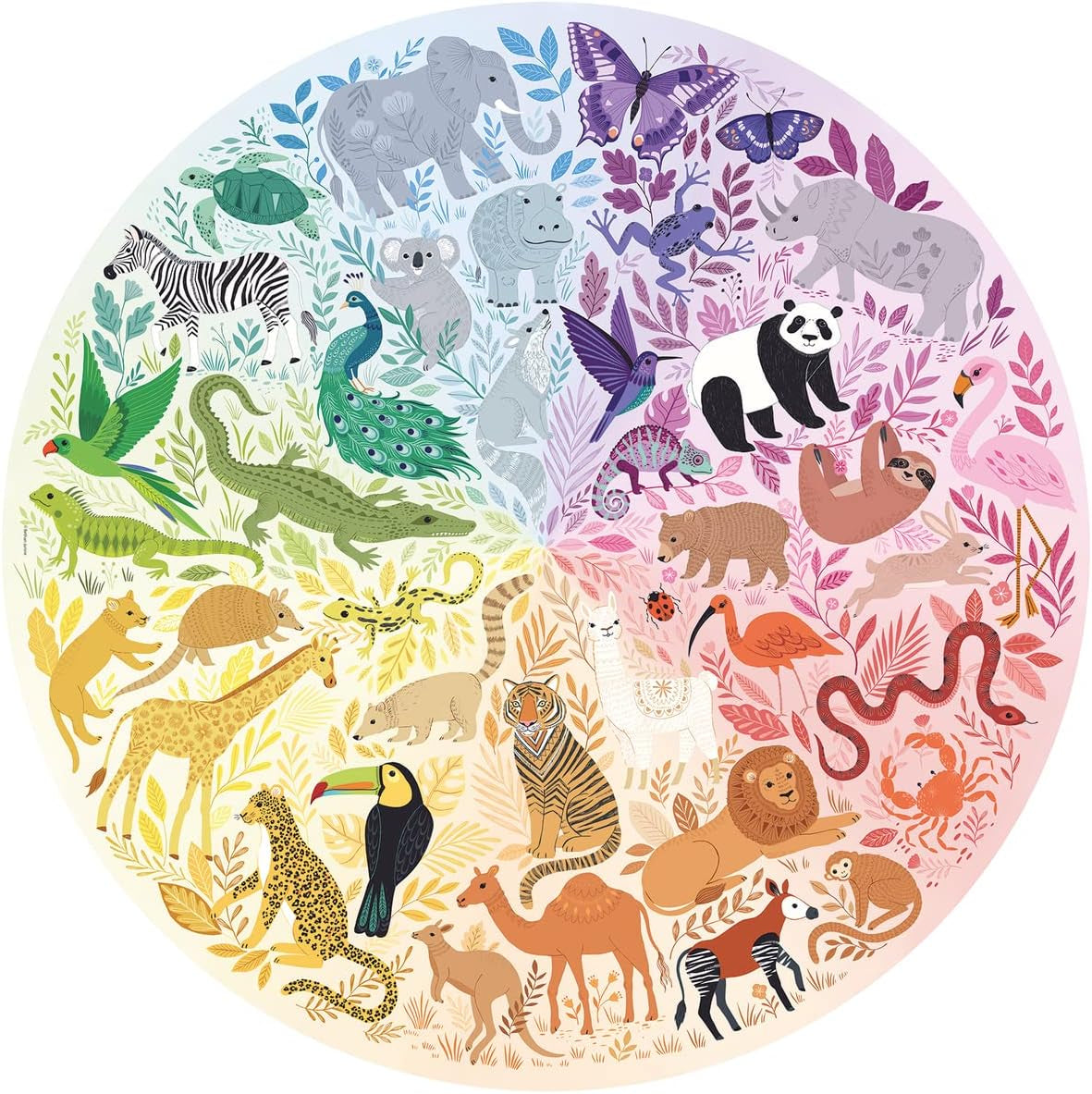 Ravensburger Puzzle 17172 Kruh barev - Zvířátka 500 dílků Puzzle Naty Shop
