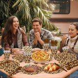 Leopardí vzor Party Geschirr Kindergeburtstag Deko Geburtstag Party Geschirr Dschungel Pappteller Becher Servietten Babyparty Tischdeko Set