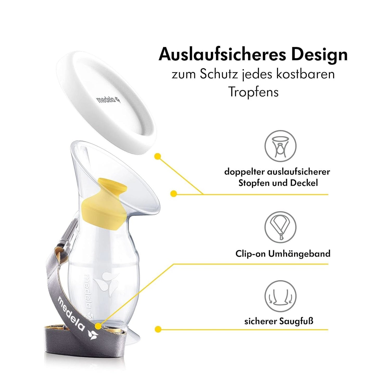 Medela Sběrač mateřského mléka ze silikonu Potraviny a doplňky pro kojení Bebe Naty Shop
