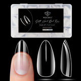Modelones Nail Tips 510 kusů – sada nehtových špiček s úplným krytem, ​​sada gelových špiček, předleštění špiček na nehty s PMMA pryskyřicí, umělé nehty pro lepení nail art DIY, krátký squoval