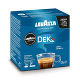 Lavazza A Modo Mio Dek Cremoso, 256 kávových kapslí, na espresso bez kofeinu s aromatickými tóny mandlí a canditis, 100% Arabica, intenzita 7/13, středně pražení, 16 balení