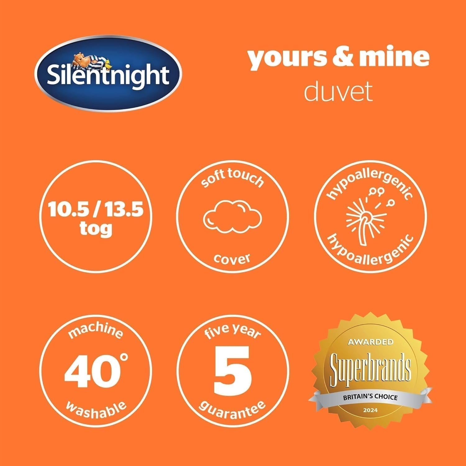 Silentnight Mine - Přikrývka 13,5 Tog, na king size postel, 200 X 200 cm, bílá barva Přikrývky a přikrývky Naty Shop