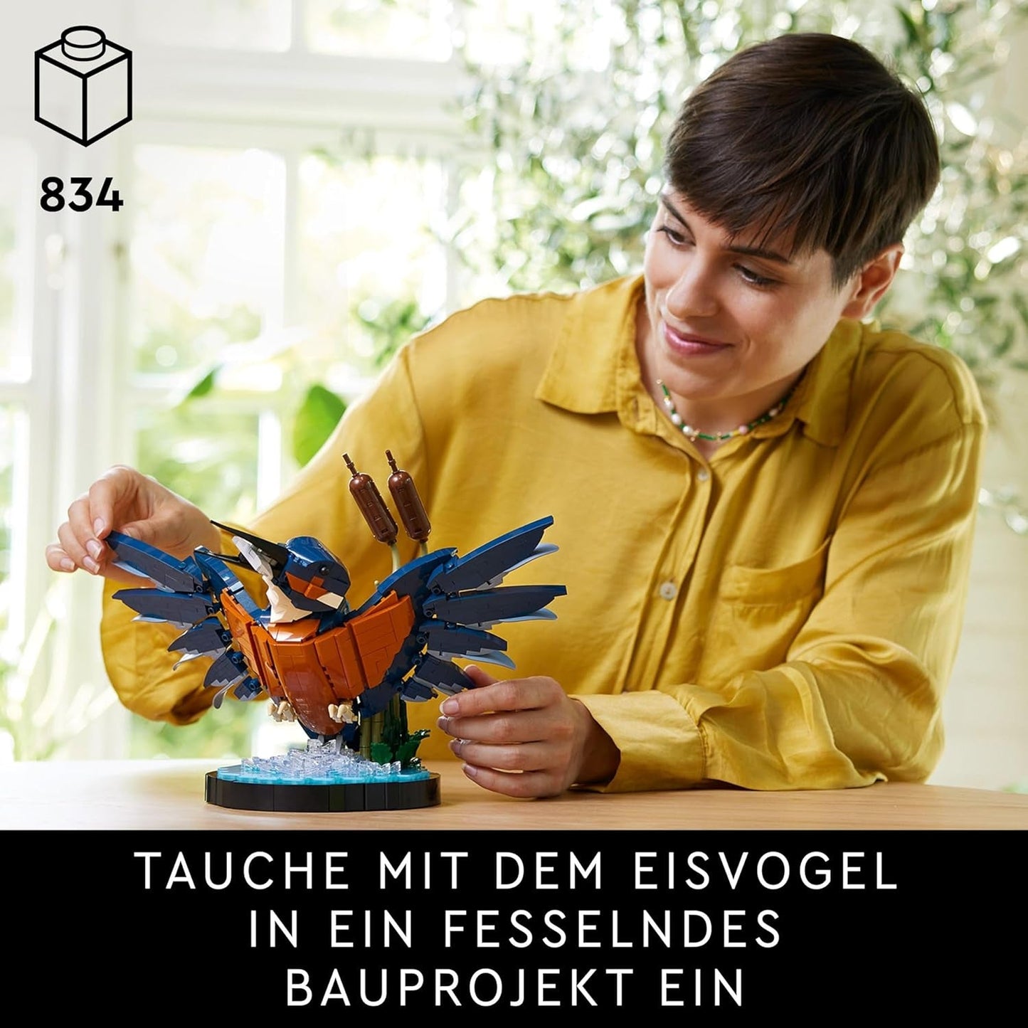 LEGO Icons Stavebnice modelu ledňáčka pro dospělé, figurka ptáka do obývacího pokoje nebo kanceláře, dekorace pro domácnost a kancelář, dárek pro milovníky ptactva a ornitology, ženy a muže 10331 stavebnic Besuche den LEGO-Store