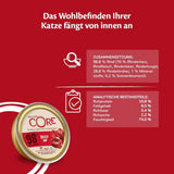 Wellness CORE 98% 12 x 85g, Hovězí maso - Mokré krmivo pro kočky, hustá paštika, bez obilovin, přírodní, hypoalergenní, vysoký obsah bílkovin, vysoký obsah masa