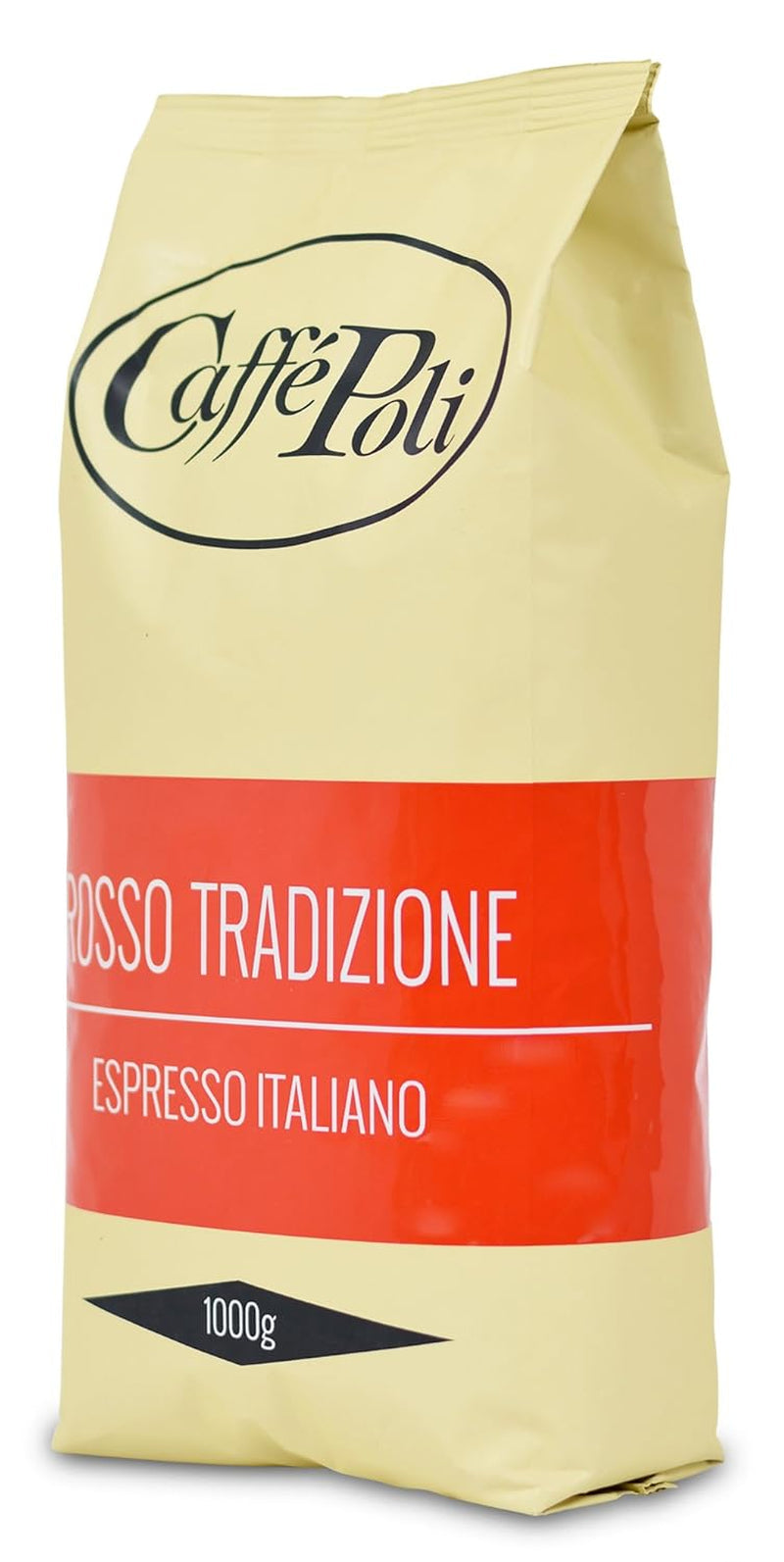 Caffè Poli Rosso | Tradiční espresso | Italienische Espressobohnen | Ideální pro Kaffeevollautomaten, Siebträger a Espressomashinen | 1 x 1 kg