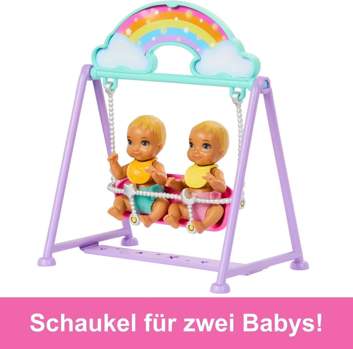 Panenka Barbie Skipper a dětský pokoj s doplňky, obsahuje dvojčata, 1 postýlku, 1 houpačku, 1 houpačku a další, HXM99 Naty Shop Dolls