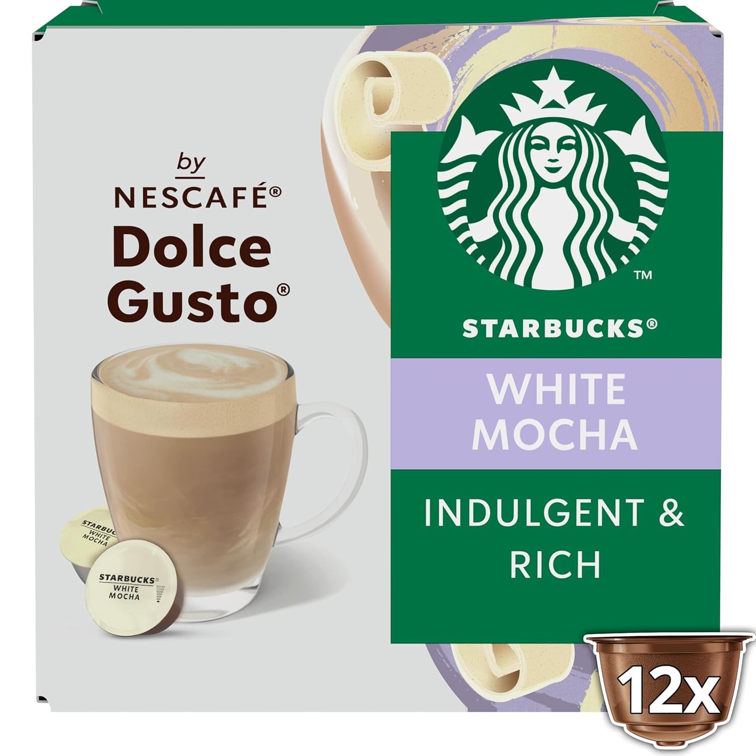 STARBUCKS White Mocha od Nescafé Dolce Gusto Kaffeekapseln 6 x 12 (72 Kapseln)