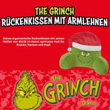 Grinch Polštář – Polštář na záda na postel a pohovku, Opěrka zad s područkami, Polštář na čtení na záda, krk a hlavu, Zelený, 40 x 38 cm
