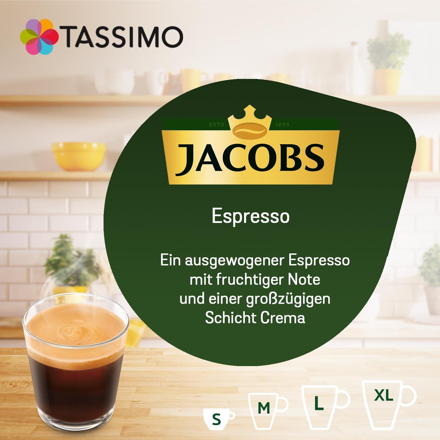 Tassimo Kapseln Jacobs Espresso Classico, 5 x 16 padů, 80 kafékapseln