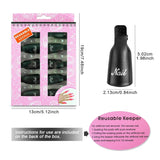 Hanyousheng Nagellackentferner Clips, Nagel Clips, 10 Stück Schwarz Nagelclips, Nagel Klammer, Nails Art ​Gel Cap, Soak off Clip Cap UV Gel Poliermittel Entferner Wrap Nail Tool