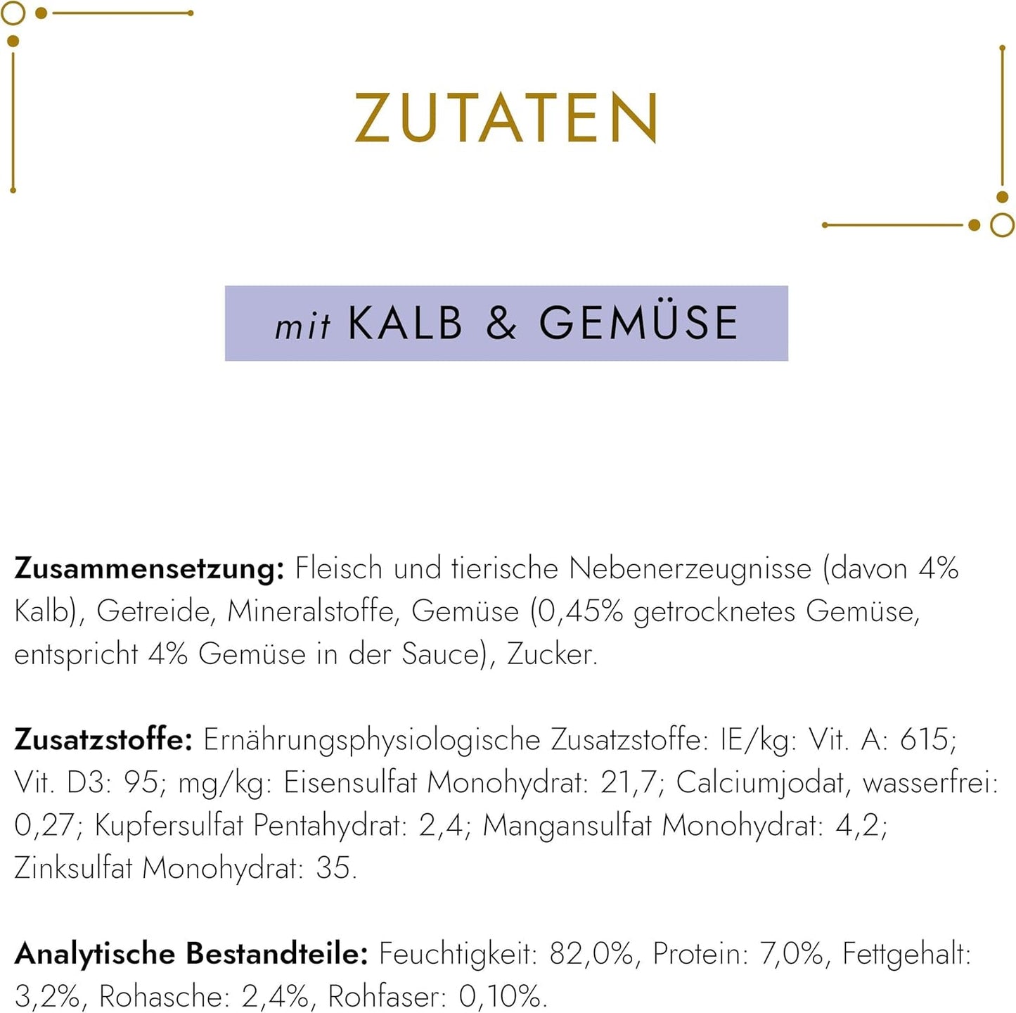 Gurmánské zlaté jemné sousta v zeleninové omáčce Telecí a zeleninové mokré krmivo pro kočky Balení po 12 kusech (12 x 85 g)