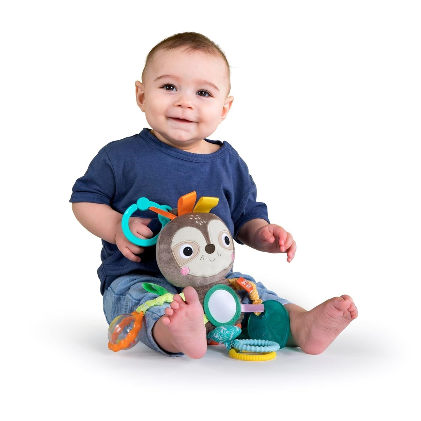 Bright Starts kočárek Toy Sloth - s chrastítkem, zrcátkem a smyčkami Taggie Hračky pro miminka Naty Shop Sloth