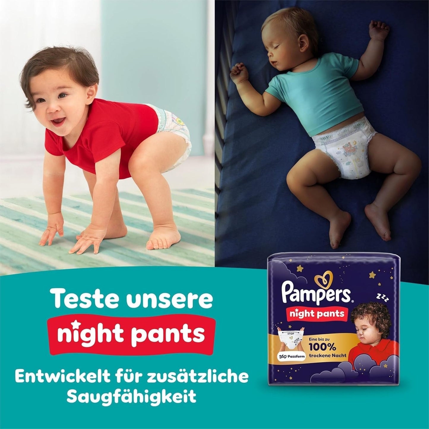 Pampers Baby-Dry Pants Größe 5, 160 Stück, 11kg-17kg, 360° auslaufsichere Vhodné pro den i noc