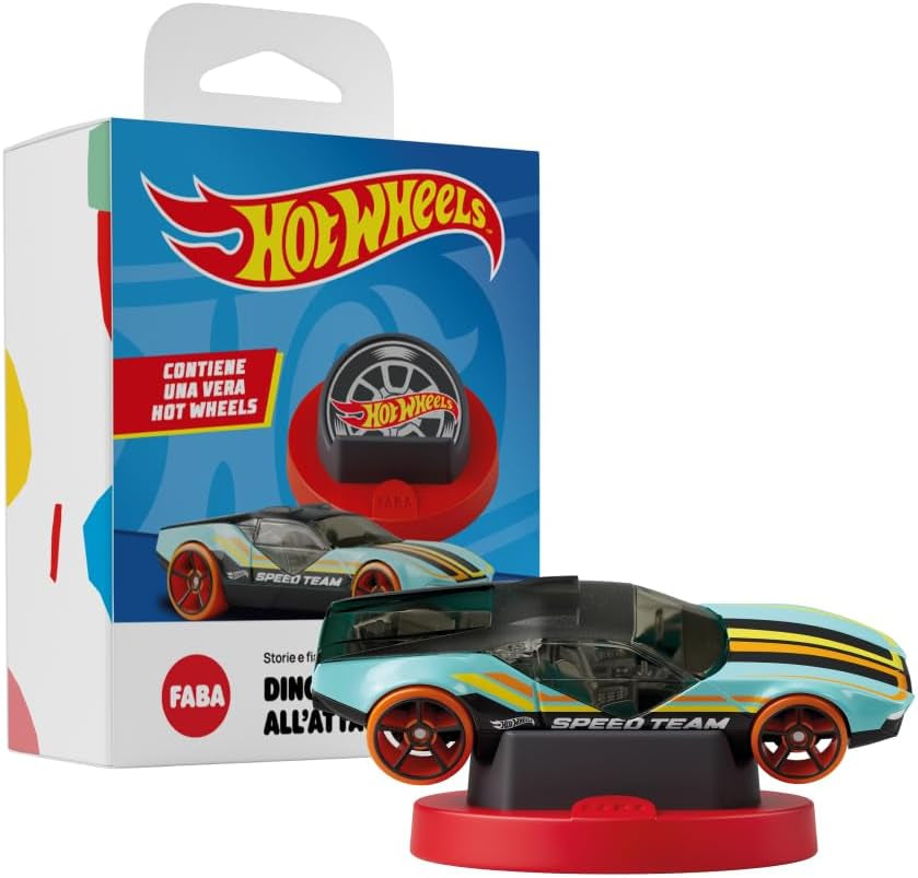 Zvuková figurka dinosauřího útoku Hot Wheels - příběhy a zvukové příběhy pro chlapce a dívky 3-5 let, hračka se vzdělávacím obsahem, italská verze Jucarii Bebe Naty Shop