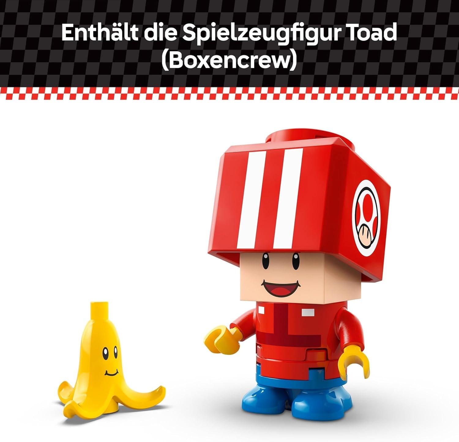 LEGO Super Mario: Mario Kart – standardní motokára, kolekce Nintendo, dárek pro děti, umožňuje chlapcům, dívkám a hráčům od 7 let hrát samostatně, dobrodružná hračka s figurkou ropuchy 72032 Stavebnice Besuche den LEGO-Store