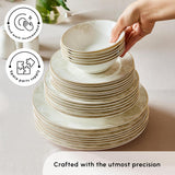 Sada nádobí Karaca Elegance Bone Siena pro 12, sada moderního porcelánového nádobí, sada nádobí s polévkovými miskami, servírovací talíř, hluboké talíře, dezertní talíře – bílé a zlaté