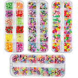 4 sada Nagel Obst Scheiben, Basicon Niedliche Obst Polymer Scheiben Obst Scheibe Nail Nagel 3D Obstscheibe Nail Art Slice Für DIY Liefert Maniküre Dekoration Schleim Zubehör Nageldekorationen, 4 Stile