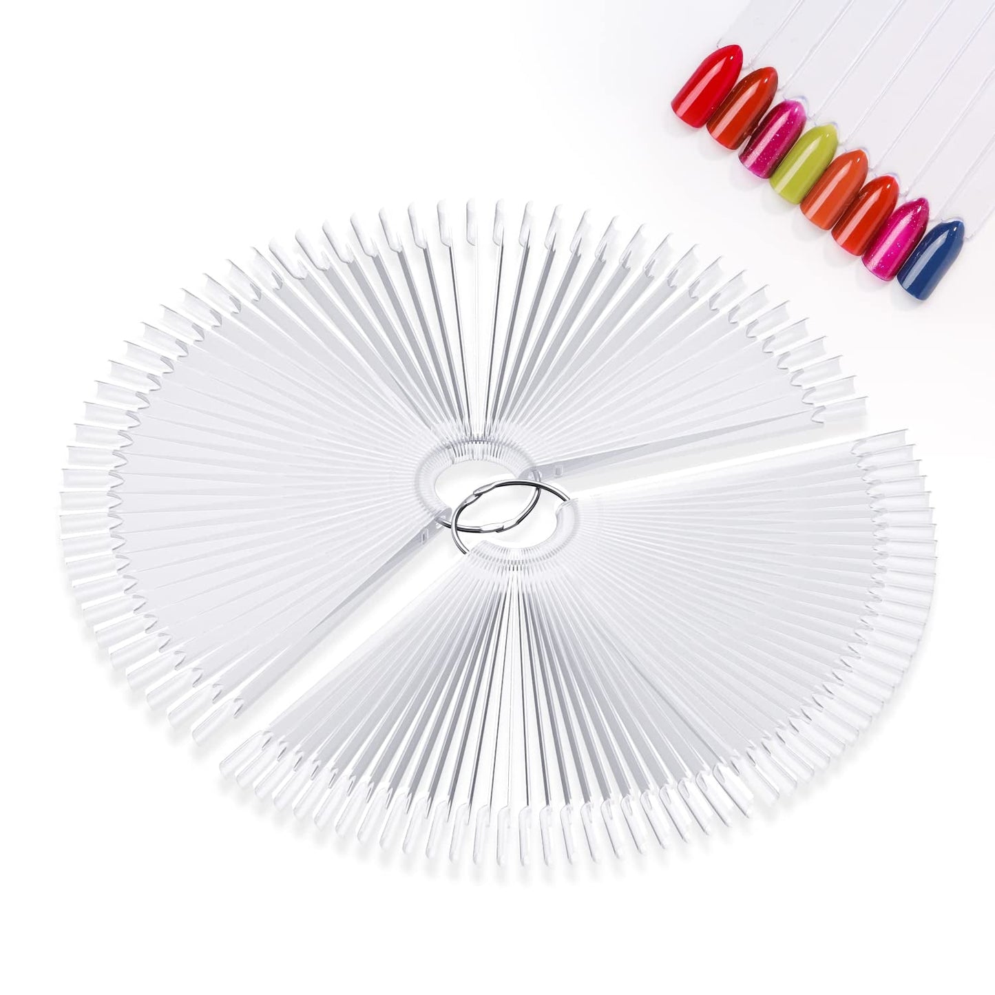 100 Stück Nail Art Tips Prsten,Nagelspitzen Nagel Display Transparentní Nägel Kunstspitzen Sticks,Nagelkunst Praxis Für Nagelstudio Und Anfänger Display Tipy pro DIY nail Art