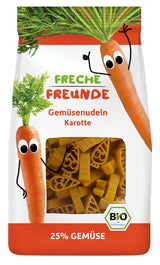 Freche Freunde Bio zeleninové nudle 'mrkev' 25% obsah zeleniny Vegan 6 balení (6 x 300 g)