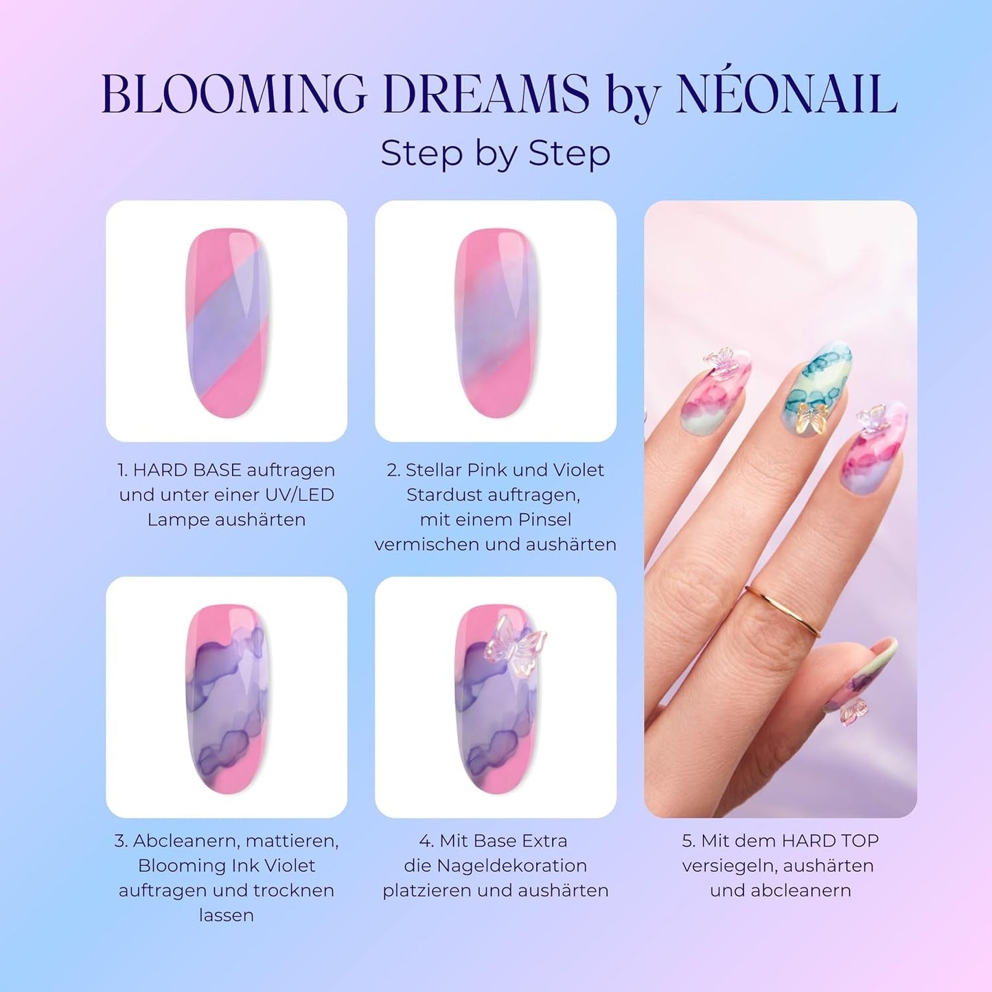 NÉONAIL Nageldekoration 3D Nail Art Schmetterlinge - Přívěsky na nehty - Nägel Selber Machen - Nehty - Nageldesign Příslušenství - Nailart - Nail Art Zubehör - Nagel Deko - Nagelschmuck - Mehrfarbig