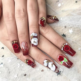 300 Stück Niedlich Blume Přívěsky na nehty, 3D pryskyřice Květinová Camelie Rose Nägel Charms Mit Perle, Gemischt Größe Bunte Flower Nägel Deko Für Frauen Nail Art Zubehör