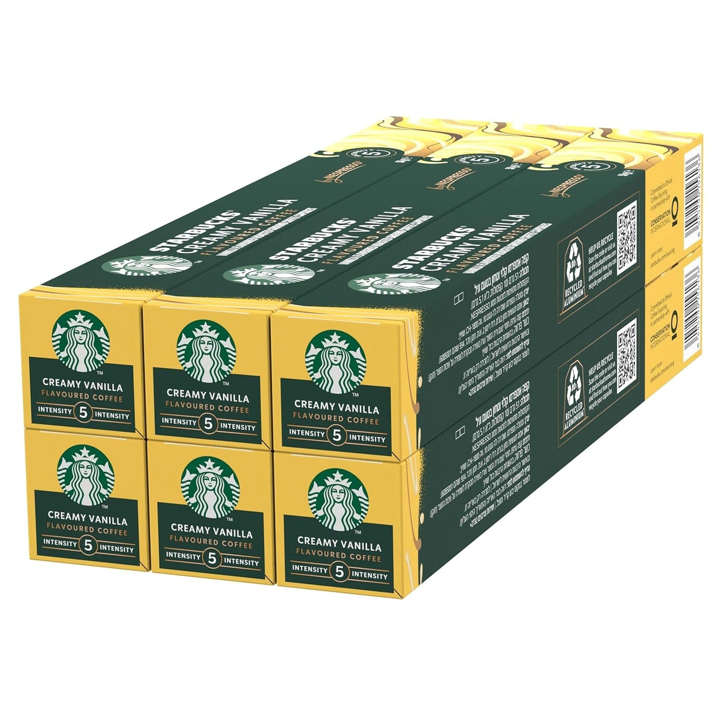STARBUCKS od Nespresso, Helle Röstung, Vanille Aromatischen Kaffeekapseln 6 x 10 (60 Kapseln)