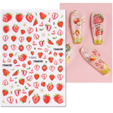 JMEOWIO Samolepka na nehty Sommer Frucht 9 Blatt Samolepka na nehty Selbtklebend Nagelaufkleber Zitronen Dekoration Nageldesign Zubehör