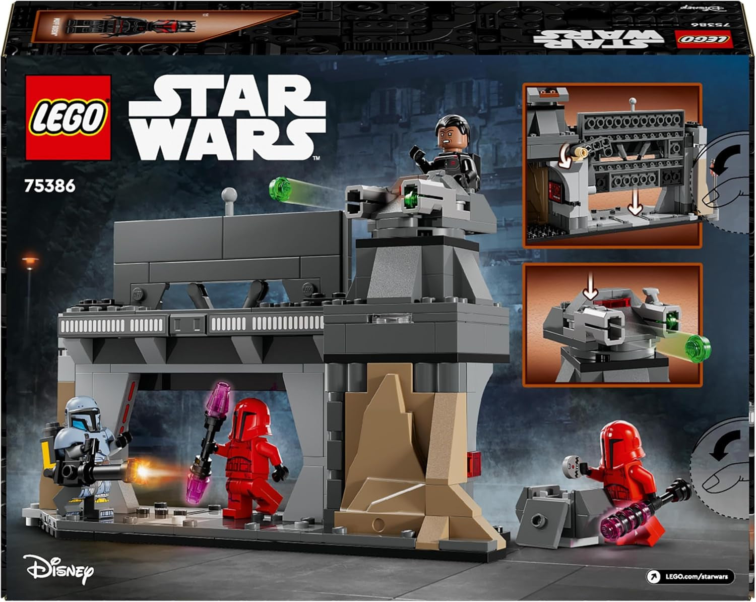 LEGO Star Wars: Mandalorianský souboj mezi Paz Vizslou a Moffem Gideonem, sběratelská stavebnice pro děti, nápad na dárek pro kreativní chlapce a dívky starší 7 let, mandalorianská hračka 75386 Stavebnice Beuche den LEGO-Store