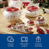 Villeroy & Boch - Toy's Delight Gravy Set, 4 kusy, Servírovací talíř s miskami, Sada vánočních misek, Dekorace na hrací stůl, Servírovací tác, Misky, Vánoční nádobí, Prémiový porcelán
