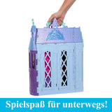 Mattel Disney Frozen – domeček pro panenky Castle Arendelle (60 cm+) s panenkou Elsou, 4 hřišť a 15 kusy nábytku a doplňků Disney Frozen II, HLW61