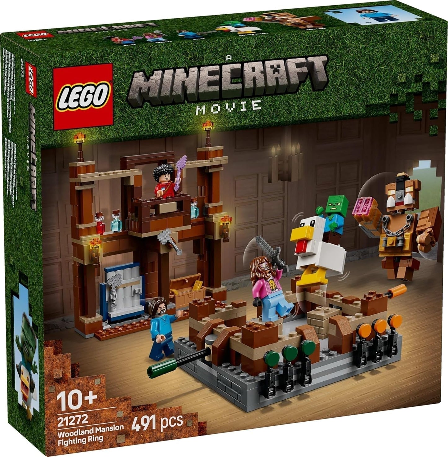 LEGO Minecraft Forest Manor s boxerským ringem - Herní sada se zombie a Oberborstem - Interaktivní stavebnice s vybavením a drahami - Dárek pro chlapce a dívky 10+ - 21272 stavebnic Besuche den LEGO-Store