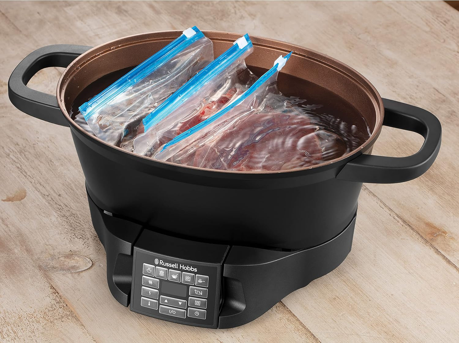 Multicooker Russell Hobbs 6,5L, digitální displej, 8 funkcí vaření Pomalý hrnec Naty Shop