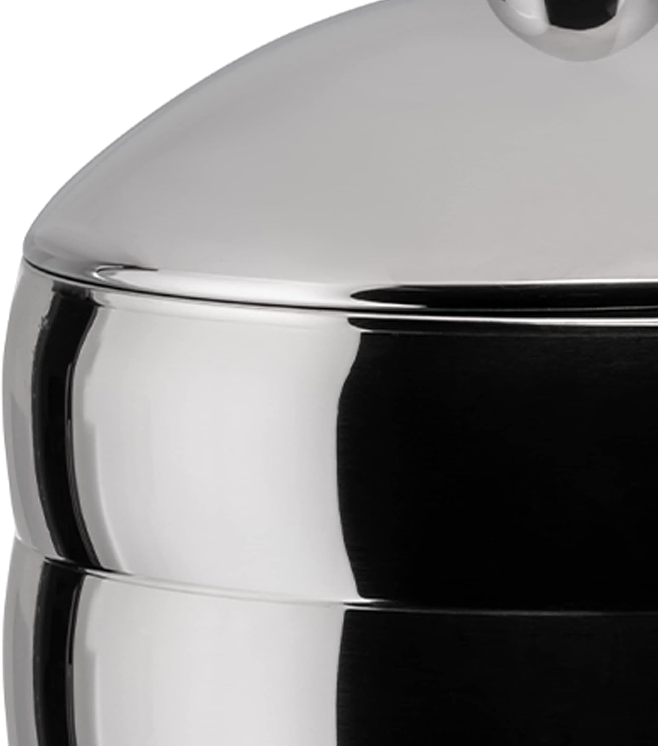 Alessi Kalistò 2 CB02 - Kuchyňská dóza z nerezové oceli 18/10 s hliníkovým knoflíkem, 114 cl, stříbrná Dózy na potraviny Naty Shop