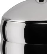 Alessi Kalistò 2 CB02 - Kuchyňská dóza z nerezové oceli 18/10 s hliníkovým knoflíkem, 114 cl, stříbrná Dózy na potraviny Naty Shop