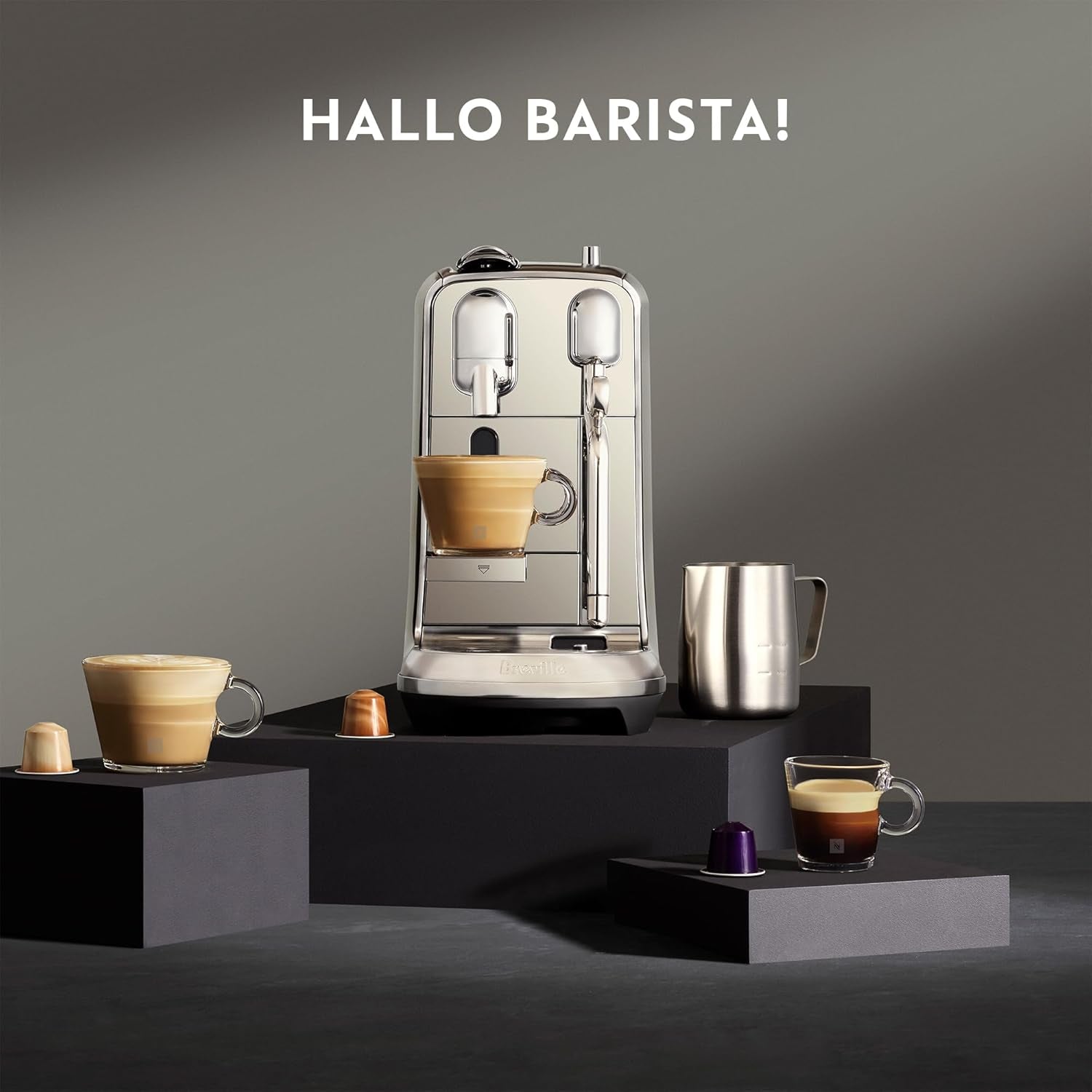Espresso kávovar s kapslemi Nespresso SNE800 Creatista Plus od Sage, matná černá