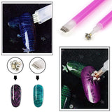 Nail Art Werkzeug Magnetstift, 10 Stück Nagel Magnet Stick Tool Tool, Nagel Magnet Stift Und Starker Magnet Stock Punktierungsstifte Für DIY 3D Magnetics Katzenauge UV Gel Polnisch Nagel Kunst