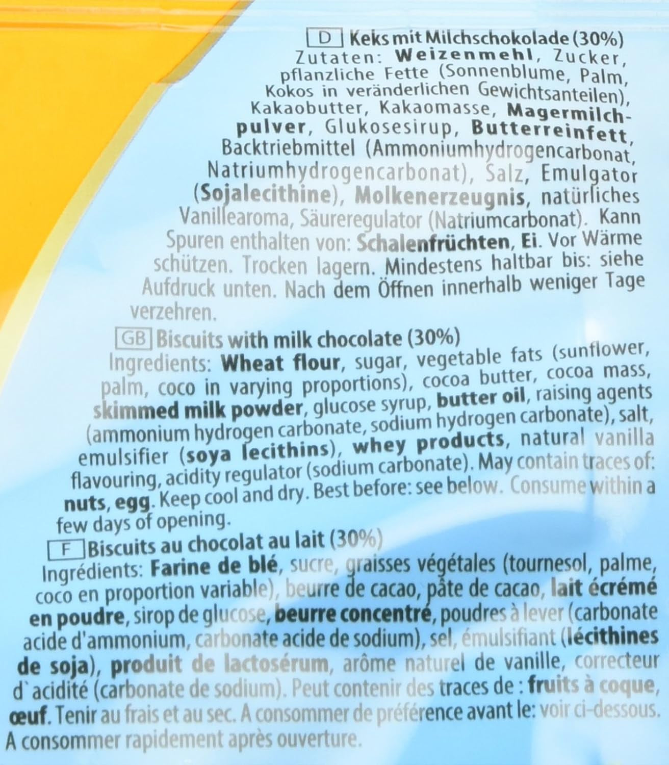 Čokoládové mini sušenky Griesson Balení 12 kusů (12 sáčků x 125 g)