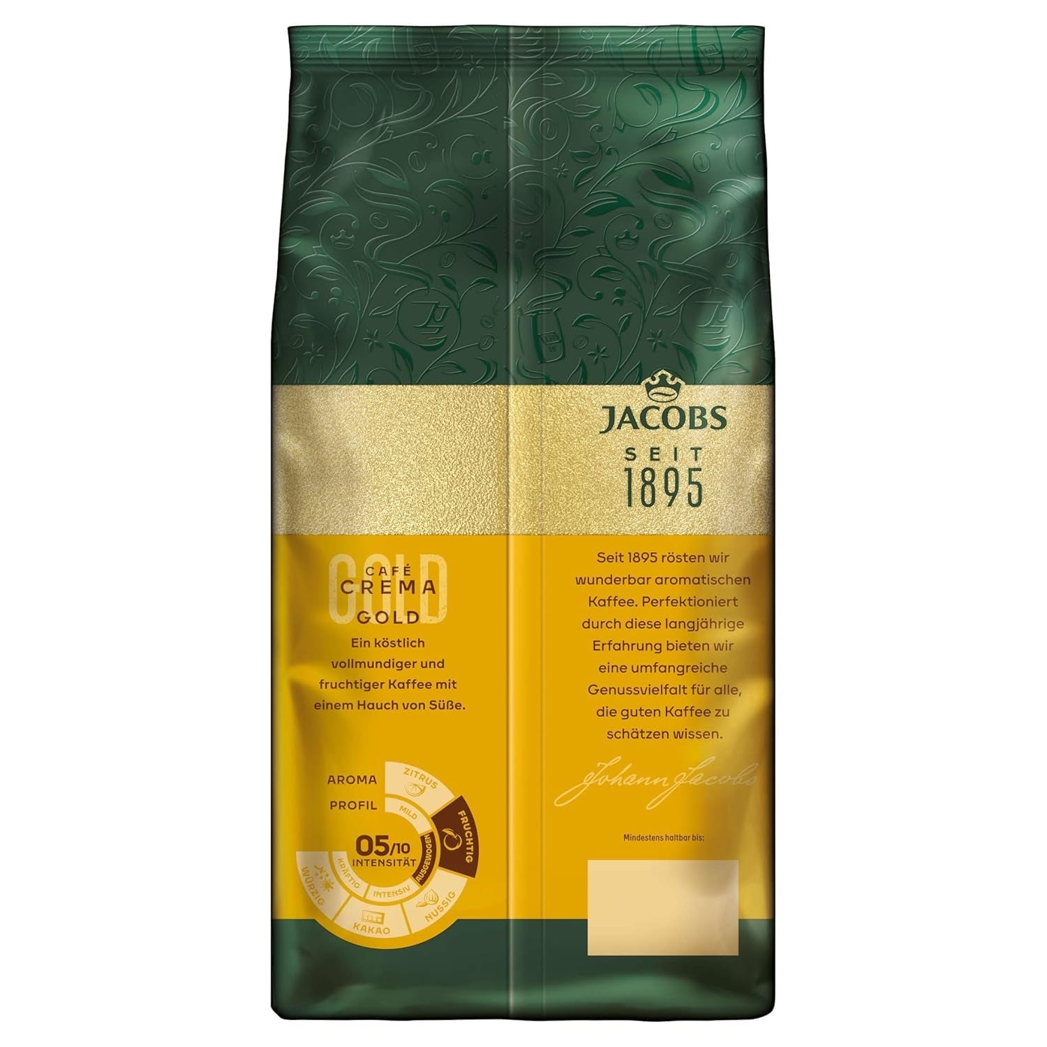 Jacobs Expert Roast Cafe Crema Gold, celá zrnková káva (4 x 1 kg)
