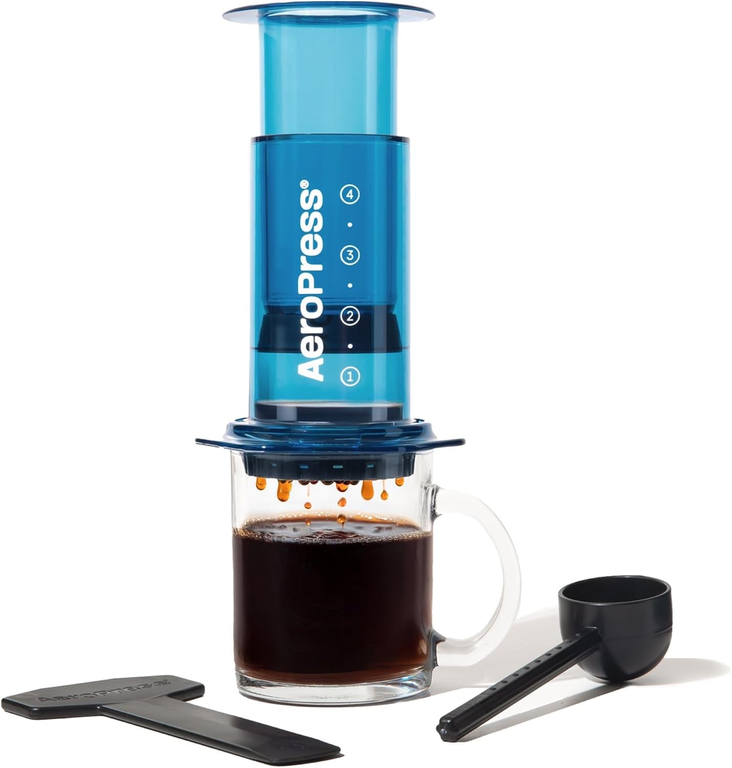 Originální kávovar a espresso AeroPress, přenosný baristický kávovar s komorou, plunžrem a filtry, kávovar Rapid a espresso