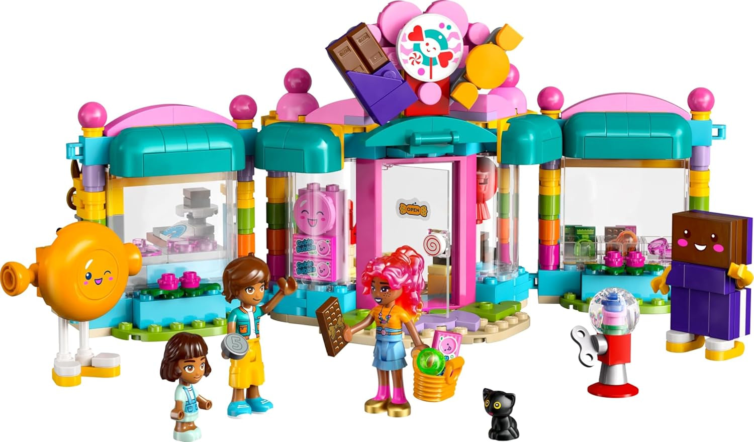 Hrací sada LEGO Friends Heartlake City Shop pro dívky ve věku 6+ RPG se 2 mini-panenkami, mikropanenkou a hračkou pro kočky 42649 Stavebnice Besuche den LEGO-Store