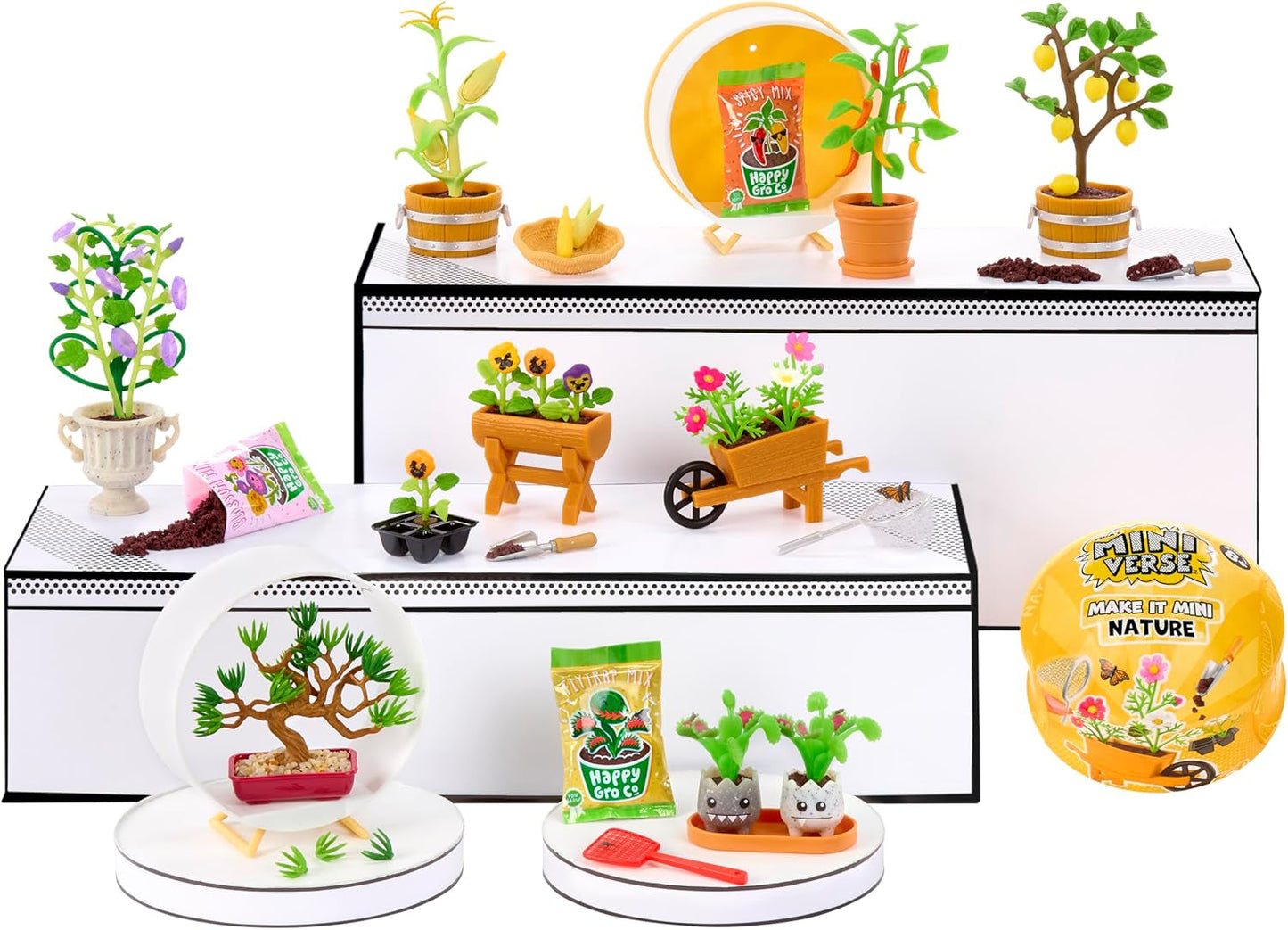 MGA Miniverse Make It Mini Nature 3 Series – mini sběratelské předměty, řemeslná herní sada, repliky rostlin, hračky, květiny, pro sběratele a děti od 8 let
