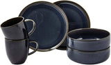 Villeroy & Boch Crafted Denim snídaňová sada, 6 kusů, pro 2 osoby, modrá