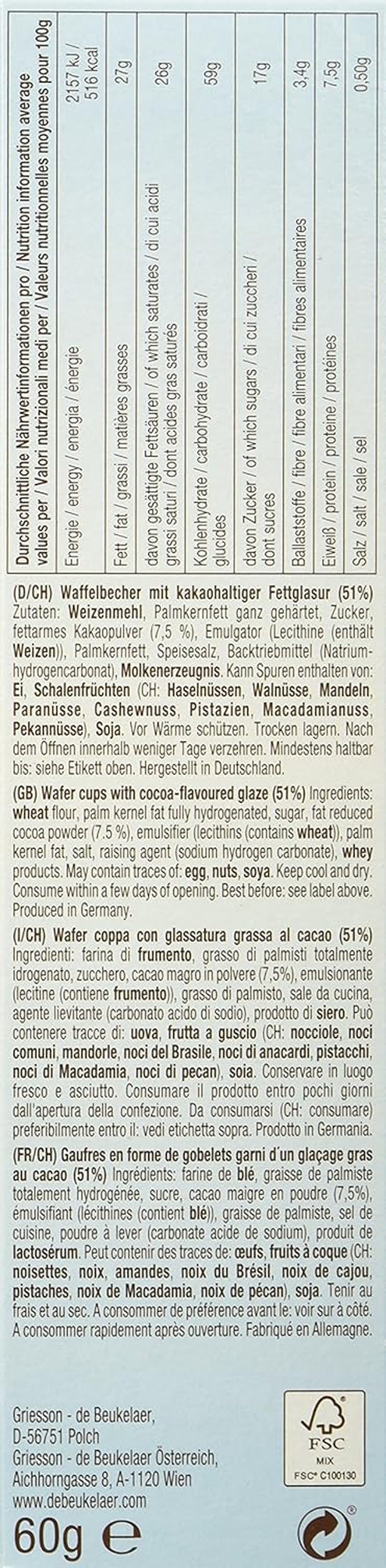 Debeukelaer Decor on Ice - vaflové balíčky, balení po 12 (12 x 60 g)