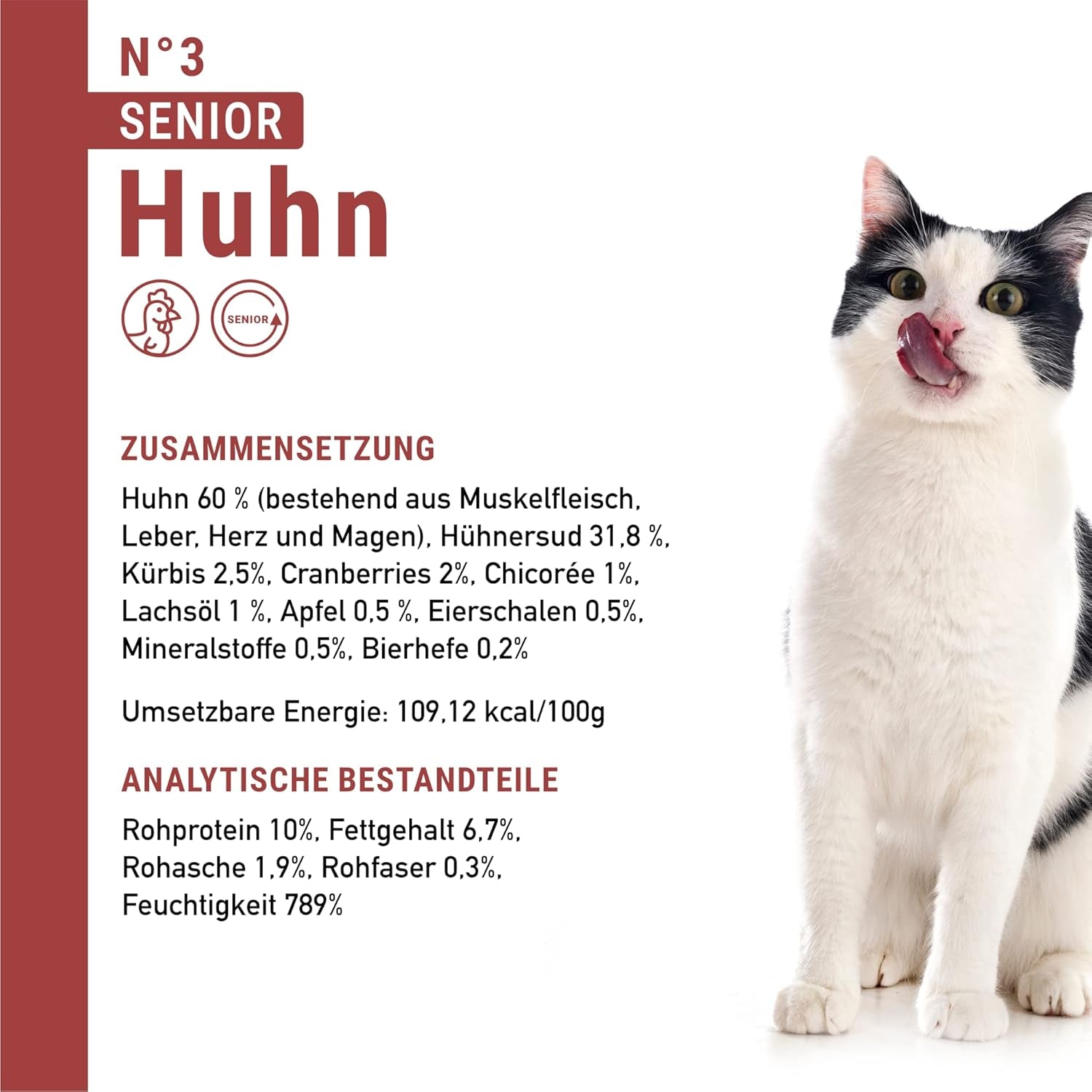 catz finefood Senior Collection Katzenfutter nass - Premium Nassfutter für Ihre Senior Katze - getreidefrei, bez Zucker, hoher Fleischanteil, Vitamine & Mineralien (6 x 200g dávka)